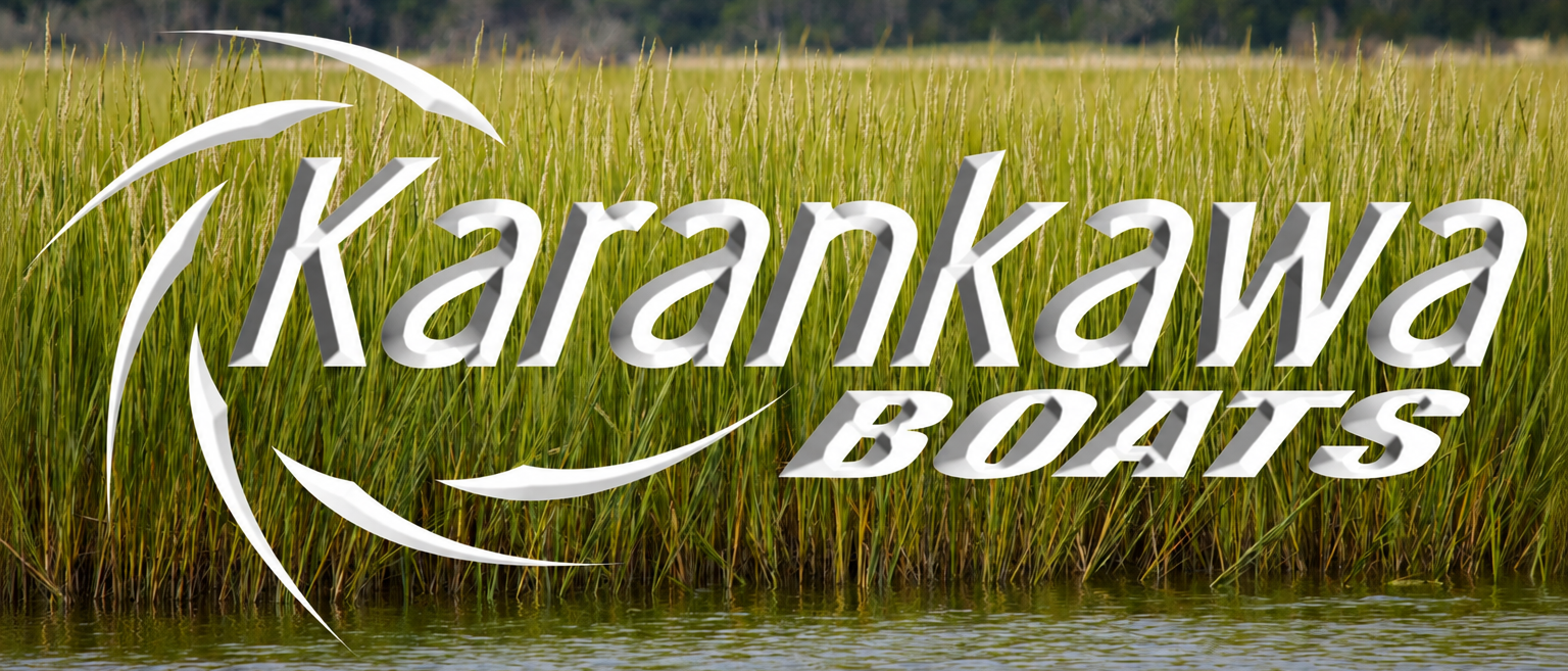Karankawa Boats logo with grass 